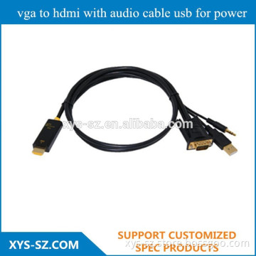 vga to hdmi with audio cable usb for power